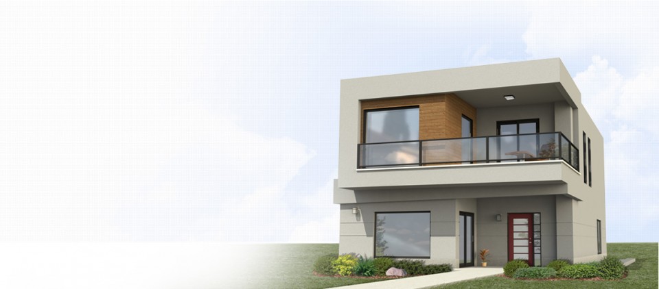Rendering of a modern home
