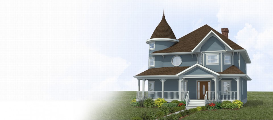 Rendering of a Victorian style home